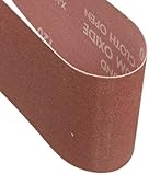 Norton 07660700969 Portable Abrasive Belt, Cotton Fiber Backing, Aluminum Oxide, 18 Length x 3 Width