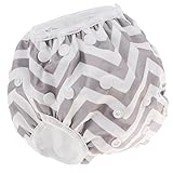 Baoblaze ベビー服　赤ちゃん　水着　水遊び用　おむつ　パンツ　スイミングパンツ　洗濯機で　洗う可能 - ストライプ