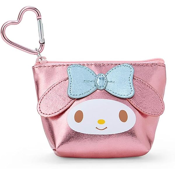 My Melody Coin And Card Purse - Cute Character Design, Random Ribbon Color ( Pink/Blue/Purple), Plush Material, Zip Closure - Compact Wallet For Women & Girls - Cash & Card Organizer - Product Details