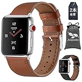 コンパチブル Apple Watch バンド 革 45mm 44mm 42mm 41mm 40mm 38mm 本革いい感じ2色セットコンパチ