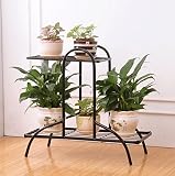 鍛鉄の花の棚屋内と屋外の居間のバルコニー多層の植木鉢のラック肉の挽き物多機能の花の棚 (色 : A)