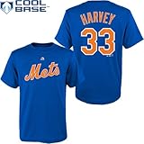 Matt Harveyニューヨーク・メッツ# 33 MLB Youth Cool Base合成Player Tシャツ( Youth XL 18 / 20 )