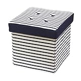 イナダ商事 収納ボックス ネイビー 組立時: 高さ34cm 収納時:幅35×奥行き35×高さ8.5cm IAC-SB-24