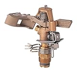 Rain Bird 25PJDAC Brass Impact Sprinkler, Adjustable 0° to 360° Pattern, 20' - 41' Spray Distance [並