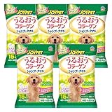 JOYPET(ジョイペット)シャンプータオル うるおうコラーゲン 中型・大型犬用 15枚入 ×5個セット