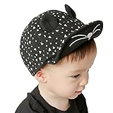 ベビーゴー　ベビー 赤ちゃん 帽子 キャップ 子ども 子供 日差し UV コットン 綿 猫 耳 星柄 春 夏 秋 ユニセックス 男の子 女の子 ユニセックス お出かけ 紫外線対策 ブラック