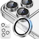 OAproda カメラフィルム iPhone 17pro/17promax/16Pro/16Pro Max/15Pro/14Pro 用 カメラ保護【アルミ合金+強化ガラス】カメラカバー レンズ保護 9H 耐衝撃 黒縁 露出オーバー防止 17プロ 16プロ・15プロ用 カメラ保護フィルム 粘着性強い 貼りやすい 単眼タイプ カメラプロテクタ 3+1枚セット ホワイトチタニウム 2026年モデル