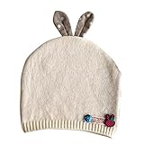 (よキーよ)Yokeeyo ニット帽 毛糸 かわいい耳付き帽子 ウサギ耳 新生児帽子 ベビー用帽 赤ちゃん キッズ 帽子 男の子 女の子 男女児 秋冬 防寒 スタイリッシュ