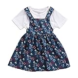 (プタス)Putars ベイビー服 子供服 上下セット 重ね着 女の子 Tシャツ サロペット 花柄 可愛い オシャレ スポーツ 運動会 通園 旅行 記念日 プレゼント 2-6歳