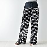 Pearls 【マタニティ】イージーワイドパンツ マタニティイージーパンツ 水玉プリント ゆったり 大き目 カラーパンツ ウエスト調節機能 産前産後対応 妊婦服 長く使える お出かけにぴったり 通勤 