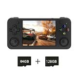 ANBERNIC RG35XX H ハンドヘルドゲーム機 Linuxシステム 3.5インチIPSOCAフルスクリーン WIFI/Bluetooth 4.2多人対戦 日本語対応 3300mAh 128GB ブラック