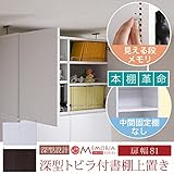 MEMORIA 棚板が1cmピッチで可動する 深型扉付上置き幅81