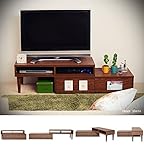 北欧テイスト 両側スライド式 伸縮TV台 f-jkp-fap0007br ブラウン色