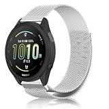 [AiMaoo] バンド GARMIN(ガーミン) Forerunner 165/165 Music 対応 交換バンド ステンレス鋼 磁気付き スポーツバンド マグネット式 おしゃれ 調節可能 交換ベルト ストラップ GARMIN(ガーミン) Forerunner 165/165 Music 用 (ブラック)