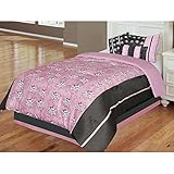 Hallmart Kids 43645 6-Piece Pirate Jane Comforter Set, Full, Pink/Black [並行輸入品]
