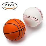 beyumi Slow Risingおもちゃ、バスケットボール+野球シミュレーションSqueeze ToysスポーツテーマBallsおもちゃfor子供と大人、Squeeze Foam Ball for