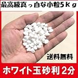 社長お勧めＮＯ１　真っ白な白玉化粧砂利5ｋｇ (2分)