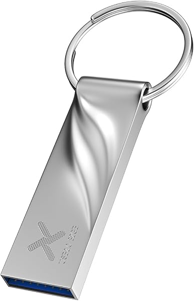 VETESA USBメモリ 32GB フラッシュメモリ USB 2.0 金属製 軽量&耐久性 バックアップ 高速データ転送 個人用 家庭用 シルバー - 1