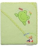 LUXURY WARM HOODED BATH TOWEL BABY KIDS (Green) by Blueberry Shop for Babies