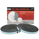 By。Rho 2 x Rolls Poly Foam粘着Weathersealテープ最大圧縮、チャコール