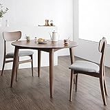 ダイニング3点セット KLT 幅110 奥行110 高さ70cm ダイニングテーブルセット 円形 ブラウン ウォールナット無垢材 北欧ミッドセンチュリー モダン モダンリビング テーブル