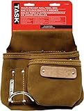 Task Tools T77202 Tradesperson's Leather Multi-Pocket Nail/Tool Bag, 5-Pocket [並行輸入品]