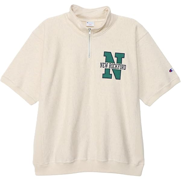 Amazon.co.jp: [チャンピオン] ハーフジップ 半袖 スウェット