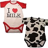 【アウトレット】ロンパース2枚 70cm MILK&COW