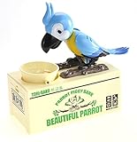 PowerTRC Cute and Adorable Parrot Coin Bank Saves Coin Consumes Money Saving Box Blue