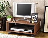 テレビ台 幅60 キャスター付き シンプル 省スペース 収納 (ブラウン) TVR-M01 BR