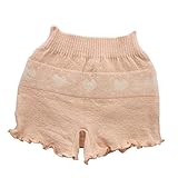 キッズオーバーパンツハートラインピンク120-150:オーガニックコットン