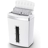 iOCHOW シュレッダー 3x10mmのクロスカット レベル5セキュリティ（ライスサイズ）80枚A4連続細断 20L カード細断可能 業務用 家庭用 ホワイト