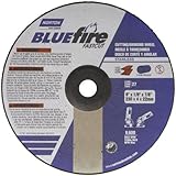 Norton Blue Fire Plus Fast Cut Depressed Center Abrasive Wheel, Type 27, Zirconia Alumina and Alumin