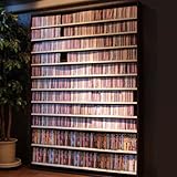 1668枚収納 CD屋さんのCD/DVDラック 幅139cm インデックスプレート20枚付き(ホワイト W)