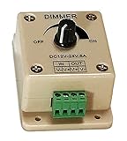 ＯＬＵＫＵＢＯＫ 調光器 明るさ調整 パワーコントローラー 8Ａ 単色ＬＥＤライト用 DIMMER PWM制御 様々な種類の単色LEDランプを調整 テープライト 作業ライト スポットライト 集魚灯 農