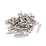 uxcell　セルフタッピングねじ　4.8mm x 25mm　フルスレッド　皿頭クロスヘッド　50個入り