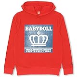 BABYDOLL（ベビードール）親子ペア デニム風プリントパーカー S レッド