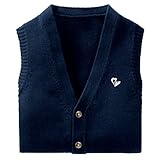 (ニッセン) nissen ティーンズ ジュニア 【 制服 学生服 スクール 】 オールシーズン 綿100% ボタン ベスト 紺 L