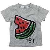 《初夏盛夏対応》 BateauBleue(バトーブルー) 天竺すいかPt半袖Tシャツ 130cm/Mg NO.AH-1751321