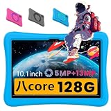 子供用、YUONEOO 子供10.1インチタブレットPC、周波数2 Gヘルツ、5 MP+13MPカメラ、CPU 8コア 搭載 128 G子供タブレット、2.4/5 GWiFi、kids tablet、Android 14、男/女の日プレゼント、クリスマス卒業プレゼント(ブラック) (ブルー)