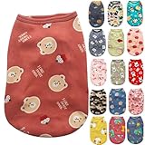 RIOSTUDIO 犬服 秋 冬 (S〜6XL) 犬の服 可愛い キャラクタータンクトップ 裏起毛 暖かい 猫服 防寒 ドッグウェア ペット服 ワンコ服 小型犬 中型犬 大型犬(④キリン×ダークブルー,L)