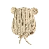 耳付き赤ちゃんニット帽 ベビーニット帽 キッズニット帽 あったかニット帽 子ども帽子　ベビー帽子　キッズ帽子　新生児帽子　ベビー かわいい ニット帽子【韓国子供服】赤ちゃん 帽子 キッズ リブ編み 耳