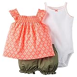 カーターズ Carter's ボディスーツ + チュニック + パンツ 豪華3点セット 3-Piece Bodysuit & Diaper Cover Set 9M (67-72cm) [並行輸入品]
