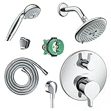 Hansgrohe KSH04448-27447-73PC Raindance Shower Faucet Kit with Handshower PBV Trim with Diverter and