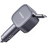 Anker Nano Car Charger (75W, 巻取り式 USB-Cケーブル) iPhone Galaxy Android スマートフォン ノートPC iPad 各種 その他機器対応