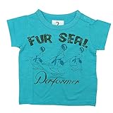【H27夏物】JEANS-b2nd(ジーンズベーセカンド) スラブ天竺sea lion半袖Tシャツ 95cm /ブルー NO.B-850131