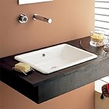Scarabeo Scarabeo 8032-No Hole-637509854980 High-Quality Ceramic Sink Vessel, White [並行輸入品]