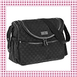グッチ GUCCI GGスプリーム シート付マザーズバッグ-123326-ブラック/BLACK [並行輸入品]