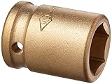 Ampco Safety Tools I-3/4D23MM Socket, Impact, Non-Sparking, Non-Magnetic, Corrosion Resistant, 3/4 D