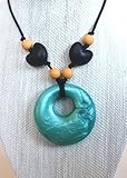 Silicone Teething Necklace - by Modern Ohana - BPA Free, Silicone Jewelry for Mom and Baby (Round Pe